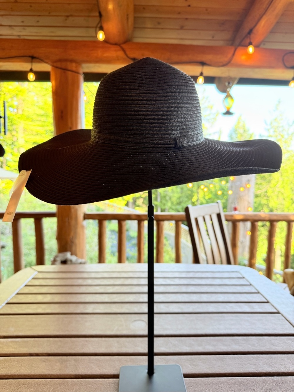 Wide Brim Sun Hat in Black NWT